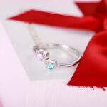 Embrace Eternal Connection – Double Heart Birthstone Ring – For Her True Love Moments - Image 4