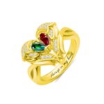 Embrace Eternal Love – Angel Wings Birthstone Ring – A Cherished Token for Your Beloved - Image 2