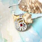 Embrace the Ocean’s Whisper – Name & Birthstone Conch Necklace and Bracelet Set – For Those Who Cherish the Sea’s Serenity - Image 4