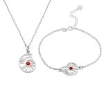 Personalized conch necklace and bracelet set for ocean lovers