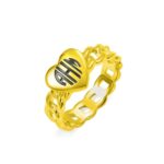 Embrace Your Identity – Filigree Monogram Ring in Sterling Silver – A Timeless Treasure for Her - Image 4