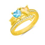 Embrace Your Love Story – Birthstone Heart Ring with Cupid’s Arrow – For Your Special Someone - Image 2