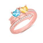 Embrace Your Love Story – Birthstone Heart Ring with Cupid’s Arrow – For Your Special Someone - Image 3