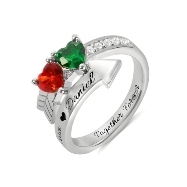 Cupid's Arrow Sterling Silver Ring for Valentine's Day