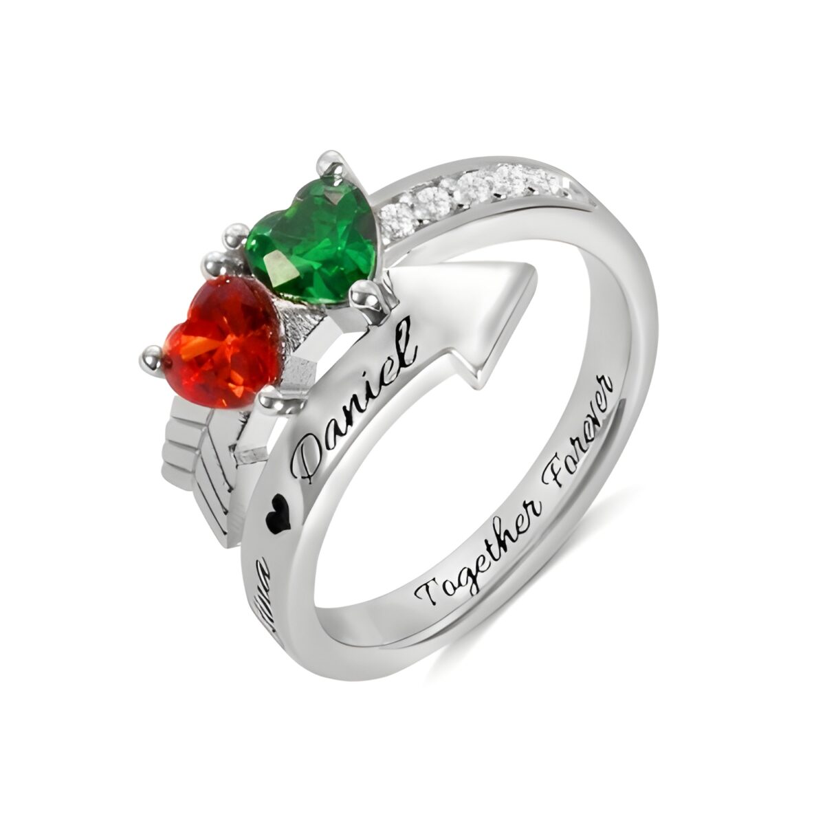 Cupid's Arrow Sterling Silver Ring for Valentine's Day