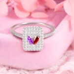 Together Always – Two Birthstone Sterling Silver Ring – For Your Beloved Partner - Image 4