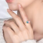 Embrace Everlasting Love – Two Birthstone Heart Ring – For Your Beloved This Valentine's Day - Image 7