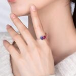 Embrace Everlasting Love – Two Birthstone Heart Ring – For Your Beloved This Valentine's Day - Image 8