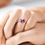 Embrace Everlasting Love – Two Birthstone Heart Ring – For Your Beloved This Valentine's Day - Image 9