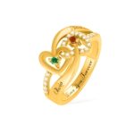 Embrace Eternal Love – Dual Hearts Interwoven Name Ring – A Timeless Promise for Your Beloved - Image 2