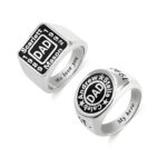 Custom engraved signet ring for dad