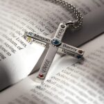 Embrace Faith and Family – Heart Birthstone Cross Necklace – A Cherished Keepsake for Loved Ones - Image 4
