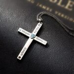 Embrace Faith and Family – Heart Birthstone Cross Necklace – A Cherished Keepsake for Loved Ones - Image 5