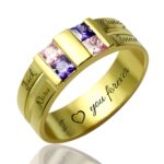 Celebrate Eternal Bonds – Four Birthstones Sterling Silver Promise Ring – For Cherished Loved Ones - Image 5