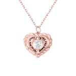 Embrace Your Story – Heart-Shaped Birthstone Necklace with Custom Engraving – A Cherished Token for Loved Ones - Image 2