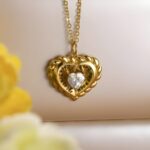 Embrace Your Story – Heart-Shaped Birthstone Necklace with Custom Engraving – A Cherished Token for Loved Ones - Image 7