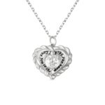 Heart-shaped birthstone necklace embracing your story
