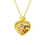 Embrace Her Radiance – Heart Cage Necklace with Birthstone – A Timeless Treasure for the Women You Cherish - Image 2