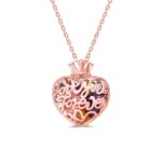 Embrace Her Radiance – Heart Cage Necklace with Birthstone – A Timeless Treasure for the Women You Cherish - Image 3