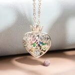 Embrace Her Radiance – Heart Cage Necklace with Birthstone – A Timeless Treasure for the Women You Cherish - Image 4