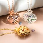 Embrace Her Radiance – Heart Cage Necklace with Birthstone – A Timeless Treasure for the Women You Cherish - Image 5