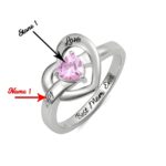 Embrace Your Family's Heartbeat – Custom Heart-Shaped Birthstone Ring – A Cherished Keepsake for Mom - Image 11