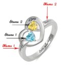 Embrace Your Family's Heartbeat – Custom Heart-Shaped Birthstone Ring – A Cherished Keepsake for Mom - Image 12