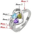 Embrace Your Family's Heartbeat – Custom Heart-Shaped Birthstone Ring – A Cherished Keepsake for Mom - Image 13