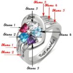 Embrace Your Family's Heartbeat – Custom Heart-Shaped Birthstone Ring – A Cherished Keepsake for Mom - Image 15