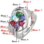Embrace Your Family's Heartbeat – Custom Heart-Shaped Birthstone Ring – A Cherished Keepsake for Mom - Image 16
