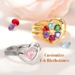 Embrace Your Family's Heartbeat – Custom Heart-Shaped Birthstone Ring – A Cherished Keepsake for Mom - Image 10
