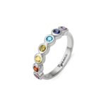 Multistone rainbow ring celebrating unique light