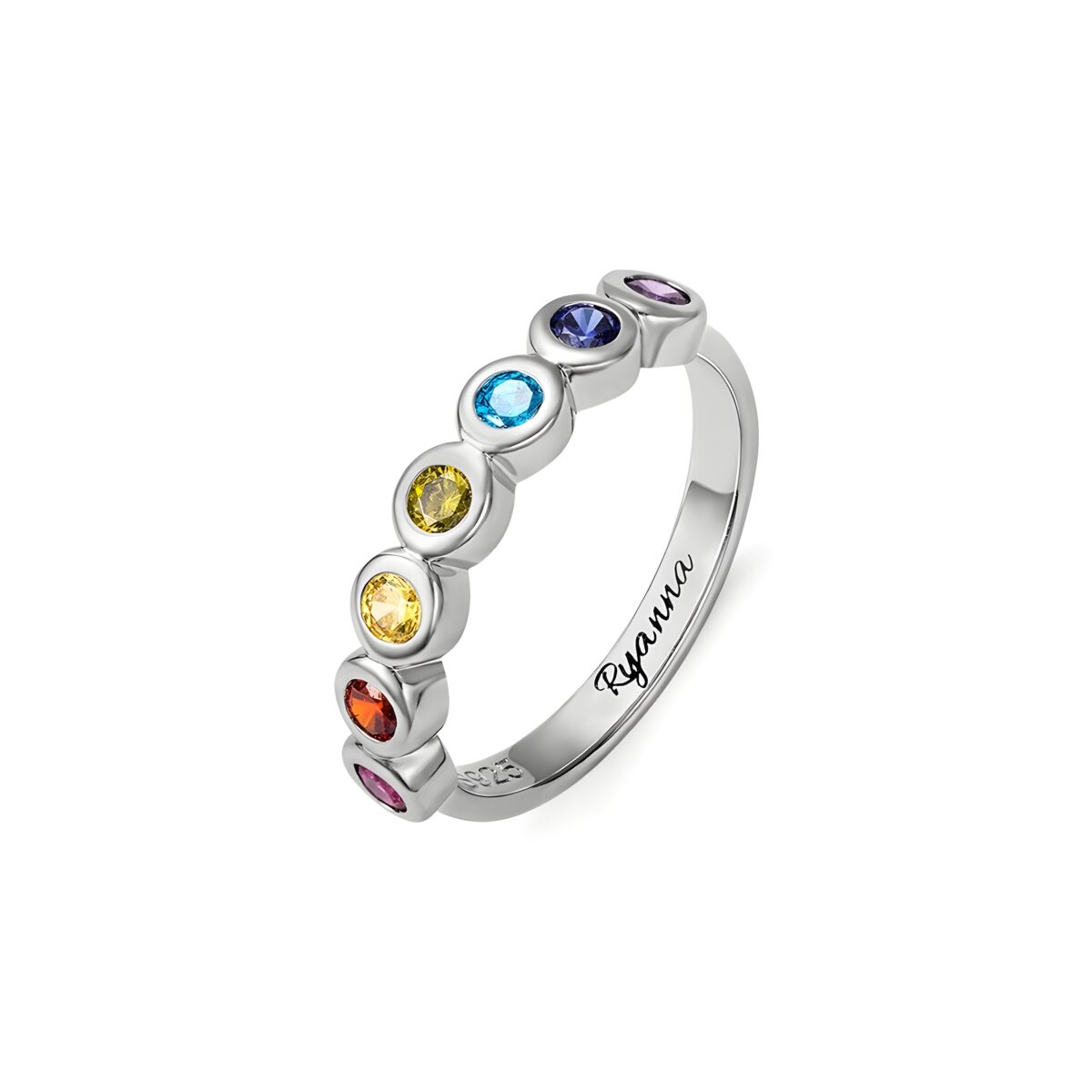 Multistone rainbow ring celebrating unique light