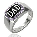Sterling silver anniversary ring for dad