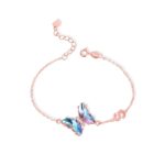 Embrace Transformation – Crystal Butterfly Bracelet with Initials – For Her Special Moments - Image 2
