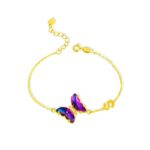Embrace Transformation – Crystal Butterfly Bracelet with Initials – For Her Special Moments - Image 3