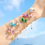 Embrace Transformation – Crystal Butterfly Bracelet with Initials – For Her Special Moments - Image 4