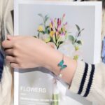 Embrace Transformation – Crystal Butterfly Bracelet with Initials – For Her Special Moments - Image 5