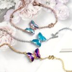 Embrace Transformation – Crystal Butterfly Bracelet with Initials – For Her Special Moments - Image 9