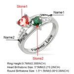Carry Your Heart Close – Engraved Silver Birthstone Ring for Cherished Bonds - Image 3
