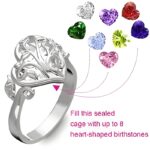 Embrace Your Family's Heartbeat – Heart Cage Birthstone Ring – A Cherished Keepsake for Mom and Loved Ones - Image 2