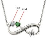 Embrace Eternal Love – Heartbeat Infinity Necklace with Two Birthstones – A Cherished Token for Your Special Someone - Image 4