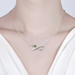Embrace Eternal Love – Heartbeat Infinity Necklace with Two Birthstones – A Cherished Token for Your Special Someone - Image 5