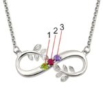 Embrace Eternal Bonds – Tree Branch Infinity Necklace with Birthstones – A Cherished Gift for Her or Friends - Image 2