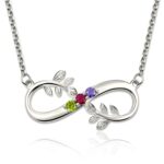 Tree Branch Infinity Necklace with Birthstones