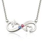 Infinity birthstone necklace for her, a timeless gift