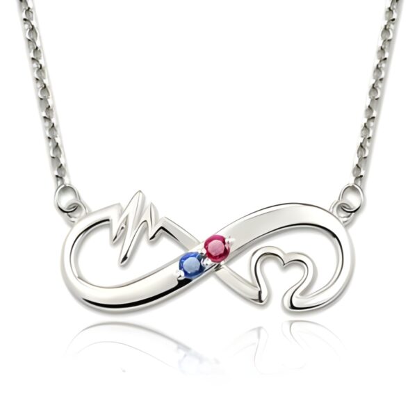 Infinity birthstone necklace for her, a timeless gift