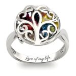Embrace Your Roots – Family Tree Birthstone Ring – A Cherished Keepsake for Her - Image 3