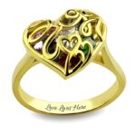 Embrace Her Love – Heart Cage Birthstone Ring – A Treasured Keepsake for Mom and Wife - Image 3