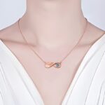 Embrace Eternal Protection – Angel Wing Infinity Necklace with Birthstone – A Loving Guardian for Her - Image 2